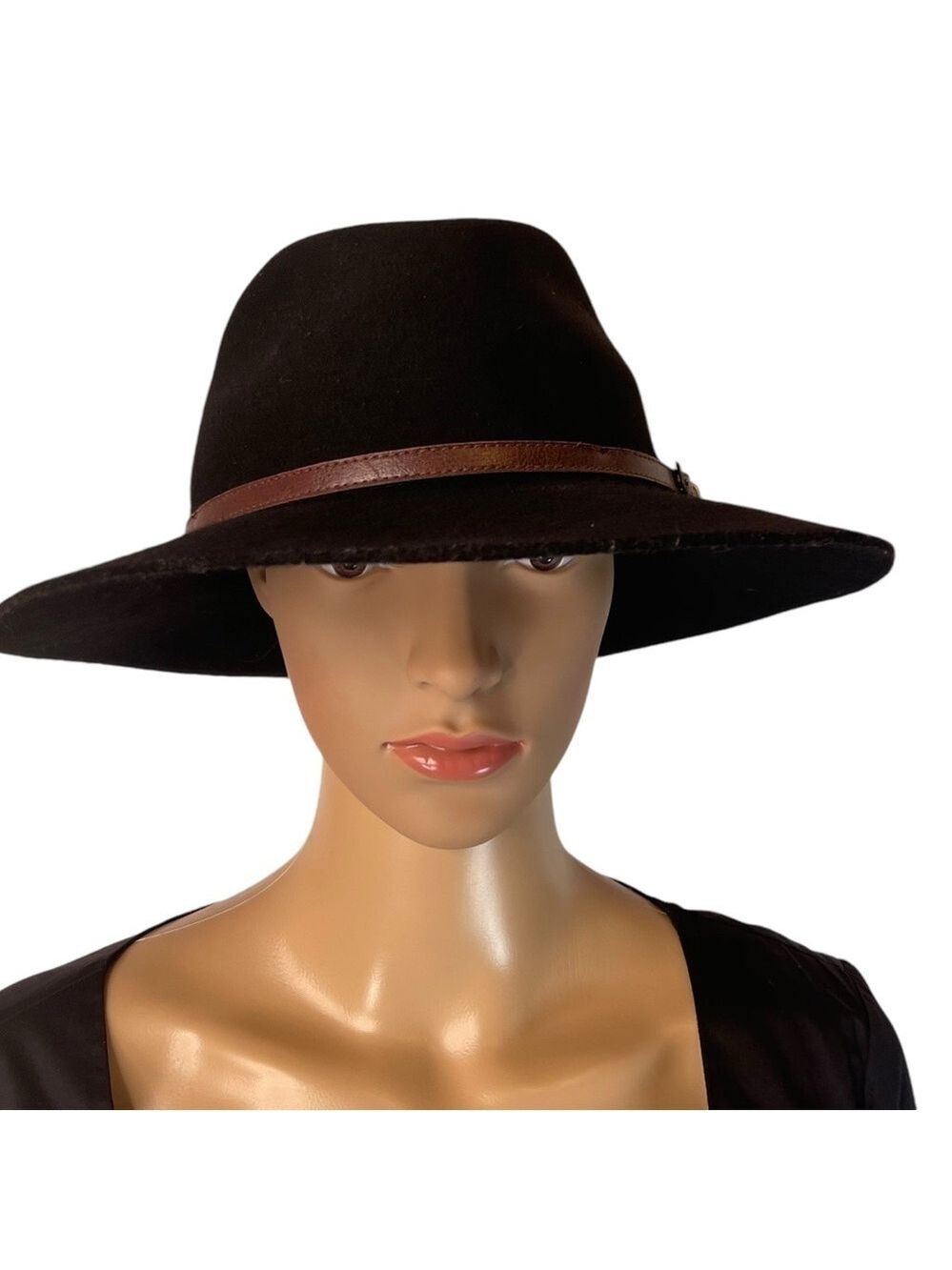 Christy's Crown Collection Wool Hat Wide Brim Fedora 100% Wool Black